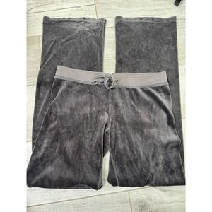 Juicy Couture Velvet Flare Leg Lounge Pants Women's Size Small S Gray